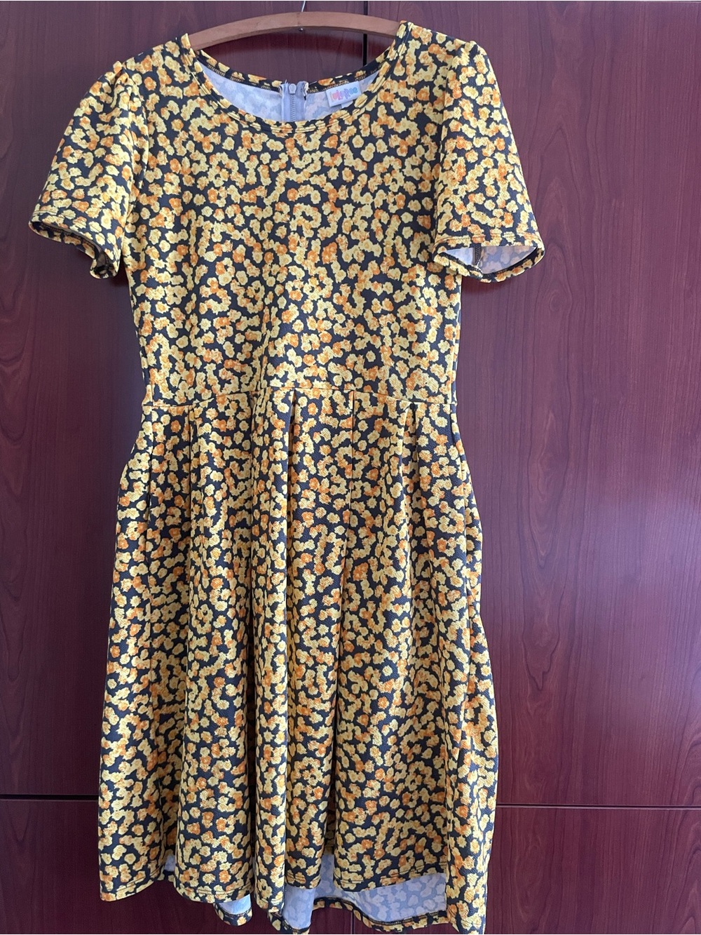 Lularoe Yellow Floral Dress - Size Medium